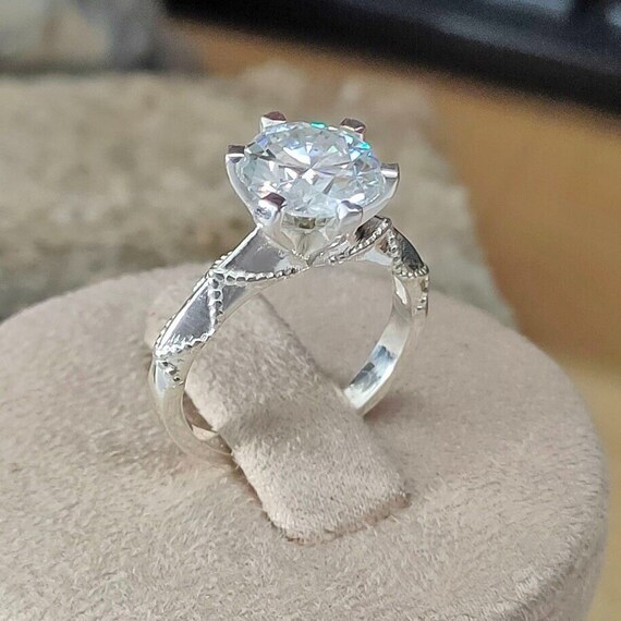 Attractive 5 Ct OFF White VVS1 Diamond Engagement Ring Great - Etsy