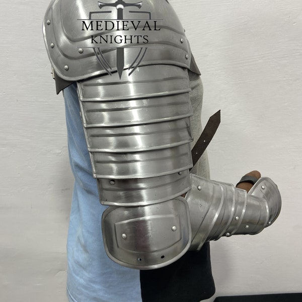Handmade Single pauldron larp, Spartacus armor for gladiator warrior costume, gladiator cosplay clothing, shoulder medieval armor