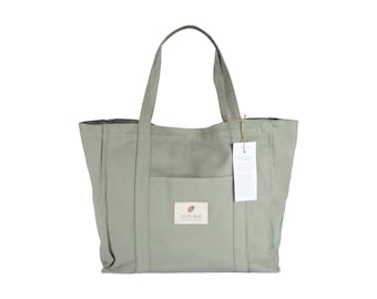 Aesthetic Canvas Bag Gift For Mom Eco Friendly Vegan Canvas Tote Bag With Multi-Pocket Canvas Bag Women,Natural Cutting-edge Technology