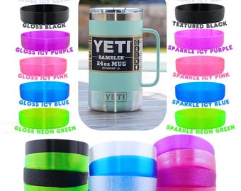 Tumbler Armor Sparkle, Textured & Glossy Boots for Yeti Rambler 24 oz Mug | 19 Colors  USA Made l Gift Him Her Wife Husband