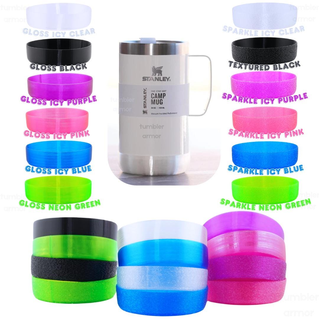 Tumbler Armor Sparkle, Textured & Glossy Boots for Stay Hot Camp Mug | Legendary Camp Mug 24 oz | USA Made