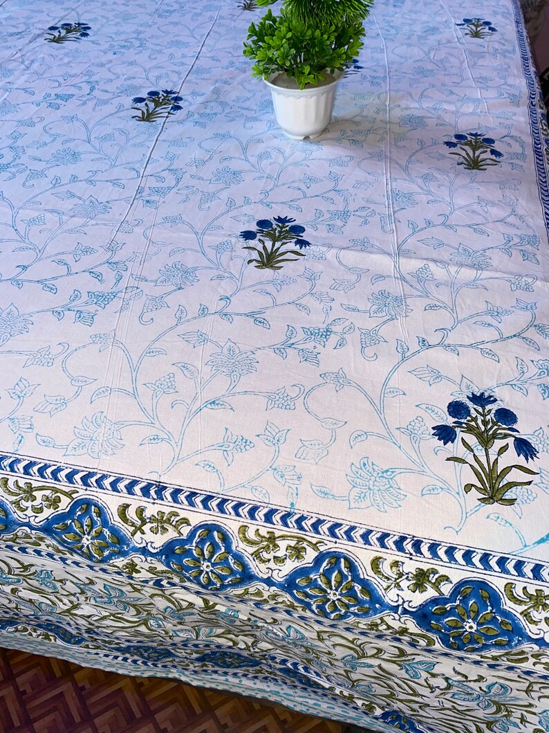 New Era Vintage Cotton Block Print Table Cover Rectangle/square/round