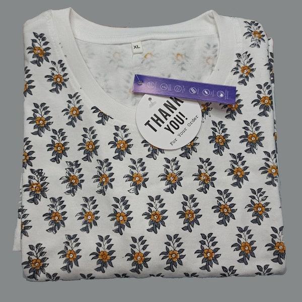 India Hand Block Print Shirt Etsy