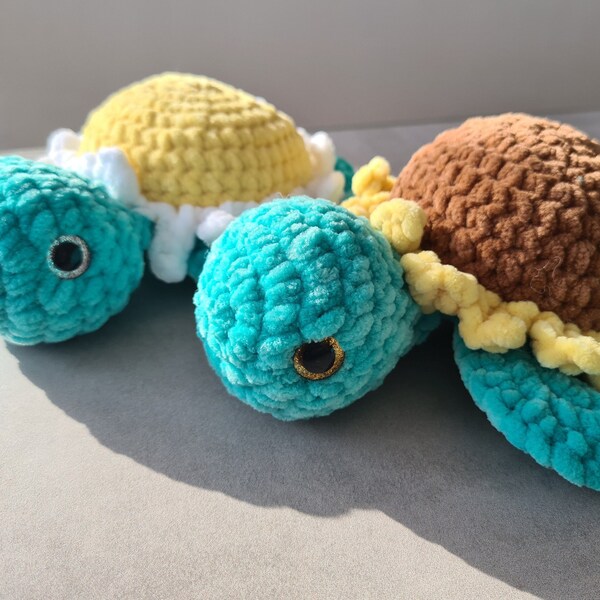 Peluche tortue au crochet