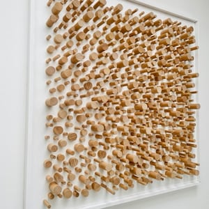 Dowel art, wood art, wood decor, 3D wood wall art