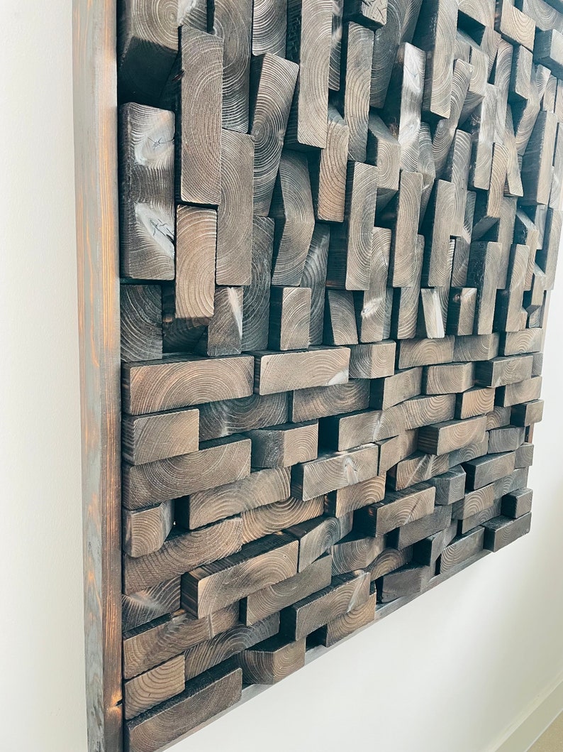 Wood Wall Art, Wood Wall Panel Art, Wood Wall Decor, Sound Diffuser