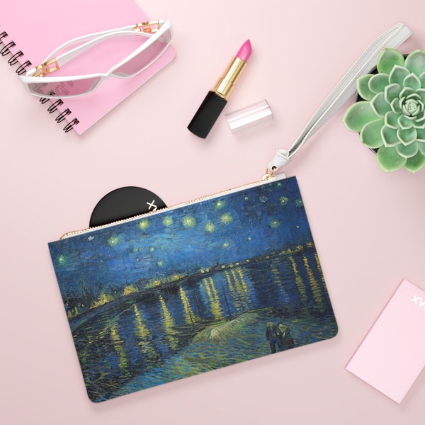 Starry Night Van Gogh Print Clutch Bag Vincent Van Gogh Art Print Hand Bag Small Clutch Classic Art Van Gogh Gift For Women Evening Handbag