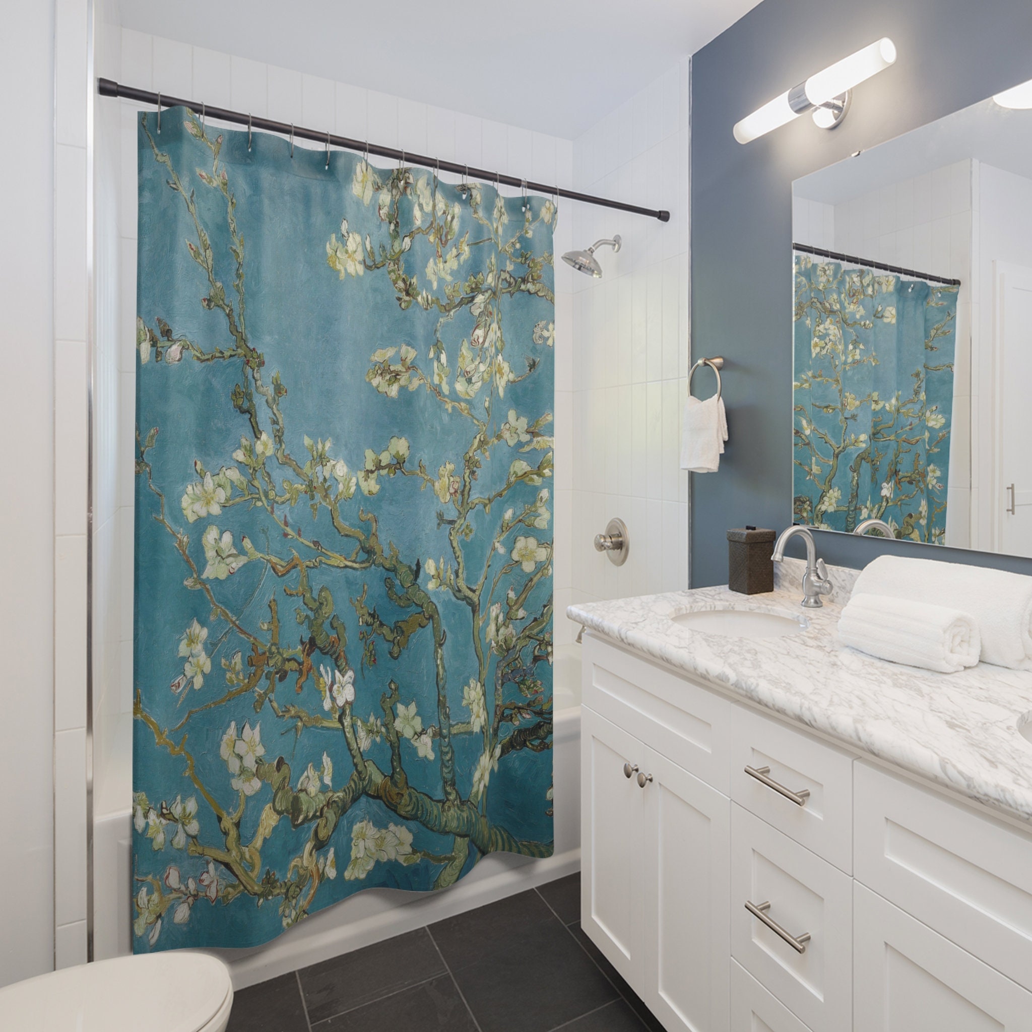 Van Gogh Almond Blossoms Shower Curtains Vincent Van Gogh Art Bathroom ...