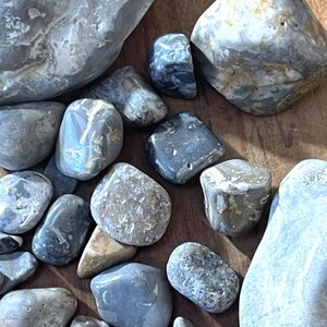 Smooth Tumbled Stone Set For Tank Decorating- Cool Blue Gray Rock Mix