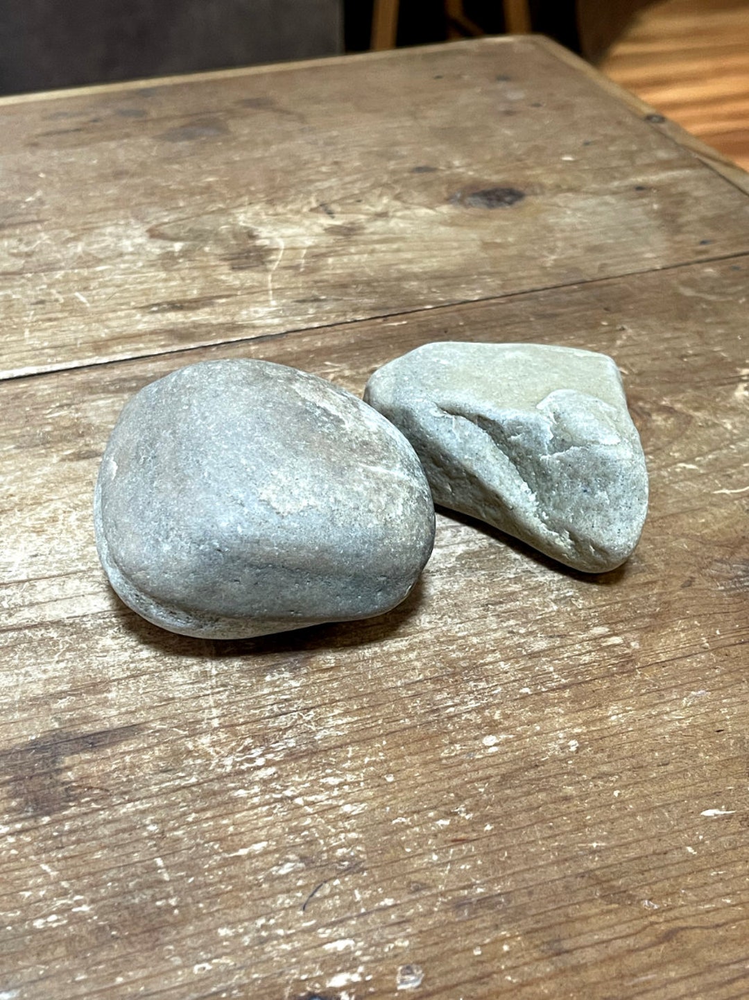 Natural Ohio Rocks for Decorating- Neat Pair of Large Tan Quartzite ...