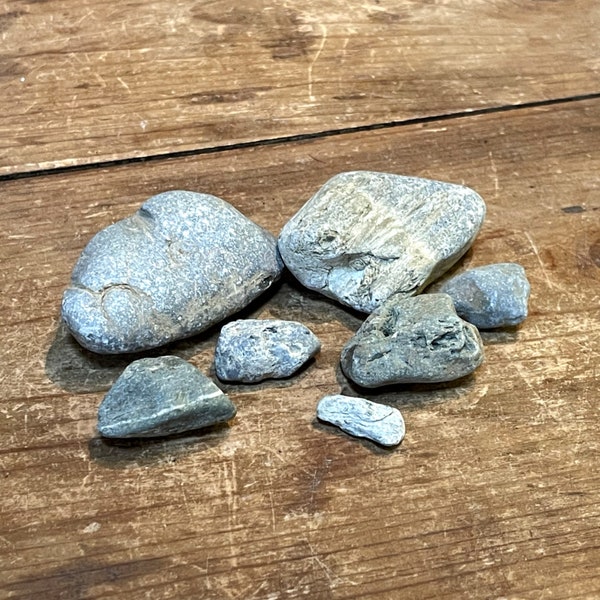 Lot of Natural Ohio River Rocks For Decorating-Gnarly Greenish Stones