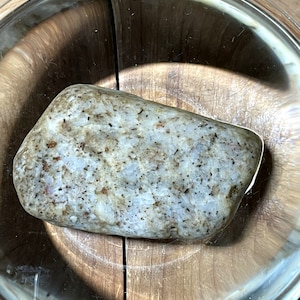 Large Natural Blue and Tan Speckled Quartz Stone for Home or Tank Decoration