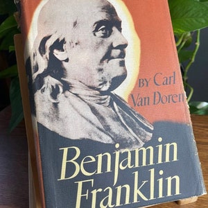 Livro de 1938 &#39;Benjamin Franklin&#39; com a história pessoal do falecido General P. Miles