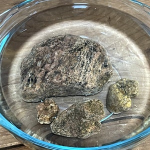 Lot of Natural Ohio River Rocks Chunky Pink and Black Granite Stones