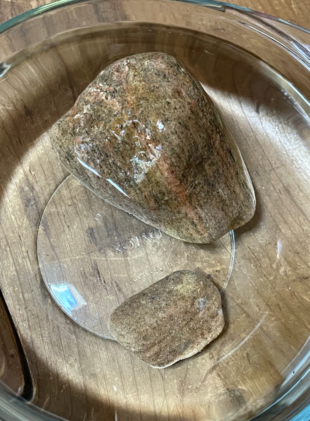 Natural Ohio Rocks for Decorating- Large Pink Granite Stone W Stripes ...