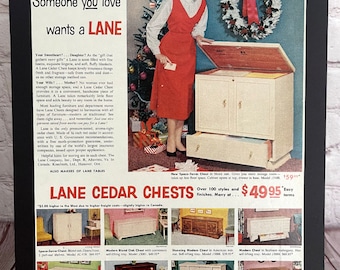 1950's Look Magazine Page Advertisement - Lane Cedar Chest 1954