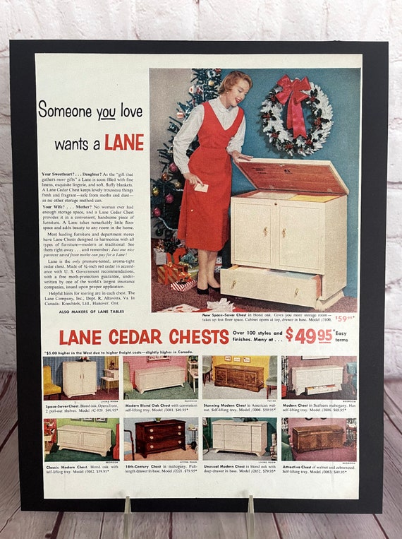 1950's Look Magazine Page Advertisement - Lane Cedar Chest 1954 - Etsy