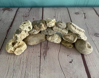Ornamenti per acquario in pietra naturale fatti a mano, rocce per pesci - Parete del nascondiglio della grotta