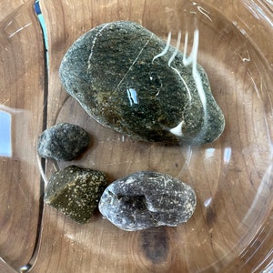 Lot of Natural Ohio River Rocks For Decorating- Large Greenish Gray Cool Stones