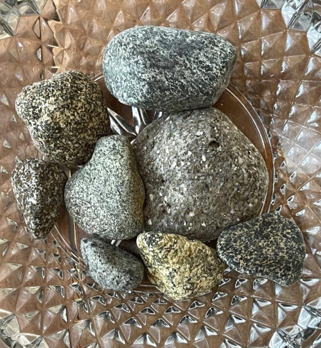 Native Ohio Rocks Lot of Natural Ohio River Rocks for Decorating- Green Speckled Stones ...