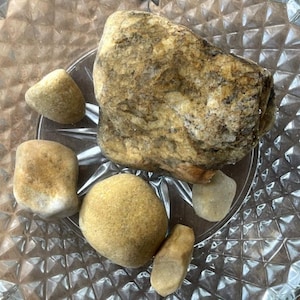 Lot of Natural Ohio River Rocks For Decorating- Pink and Orange Mix