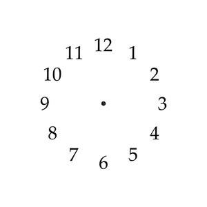 Clock Face Template Svg | Clock Numbers Cricut Cut File | Clock Svg | Clock Face Png