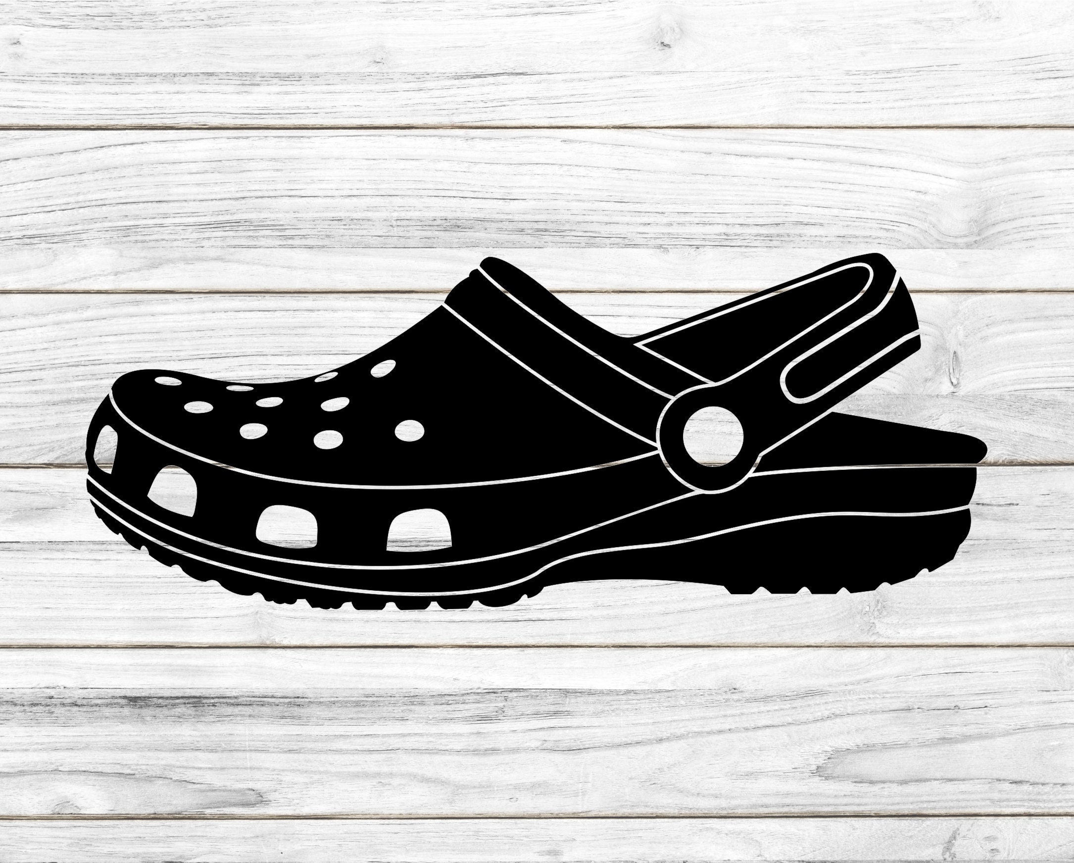 Croc Shoes Svg Sticker Decal Cricut Cut File Clipart Vector | Images ...