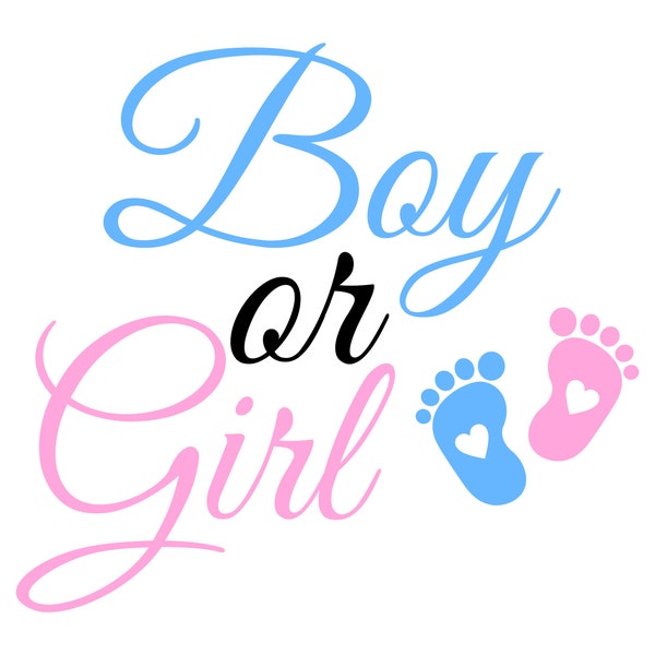 Boy Or Girl SVG | Gender Reveal Png |Girl Or Boy Clipart | Baby Reveal Svg | Baby Shower SVG