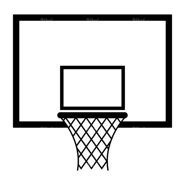Basketball Hoop Svg | Basketball Hoop Cricut Cut File  | Basketball Hoop Icon Png