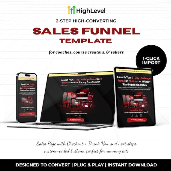 Go High Level Sales Funnel Template – 2-Step Sales Page (GHL Share Link)