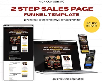 GoHighLevel 2-Step Sales Page Funnel Template (GHL)
