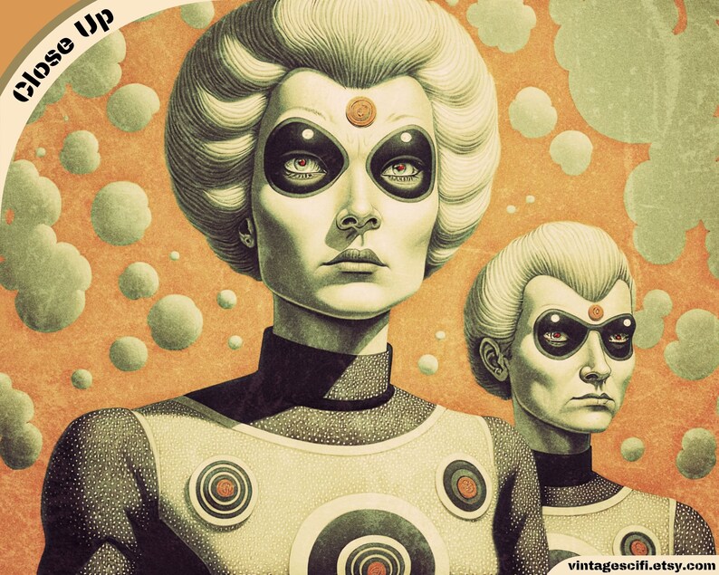 Retro Science Fiction Poster, Retro Futuristic Wall Art, Vintage Sci Fi ...