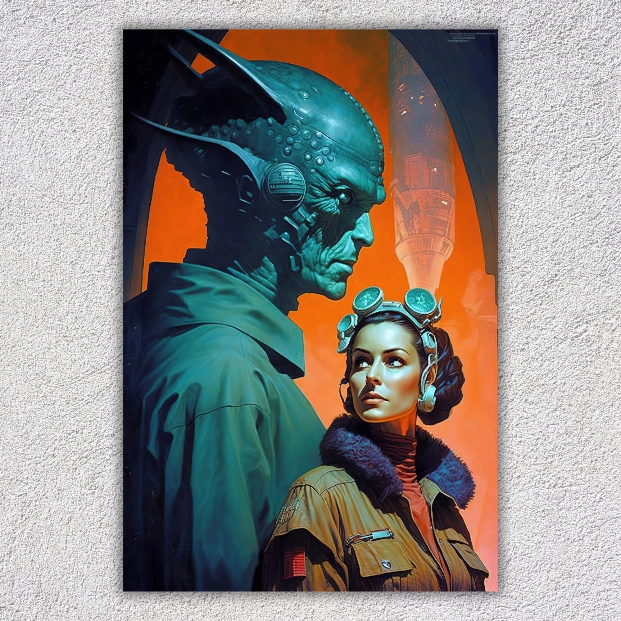 Retro Sci-fi Poster Classic Science Fiction Retro Futuristic - Etsy