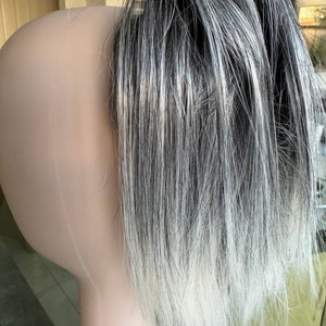 Tillstyle Light Silver Grey Salt and Pepper Clip in Ponytail Extension ...