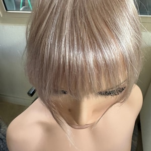 ティルスタイル ブロンドグレー クリップ式 人毛 前髪 女性用 レミーヘア / 脱毛症