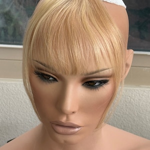 ティルスタイル クリップイン 人毛 薄っぺらな前髪 ブロンド