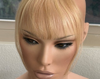 Tillstyle clip in human hair wispy bangs blonde