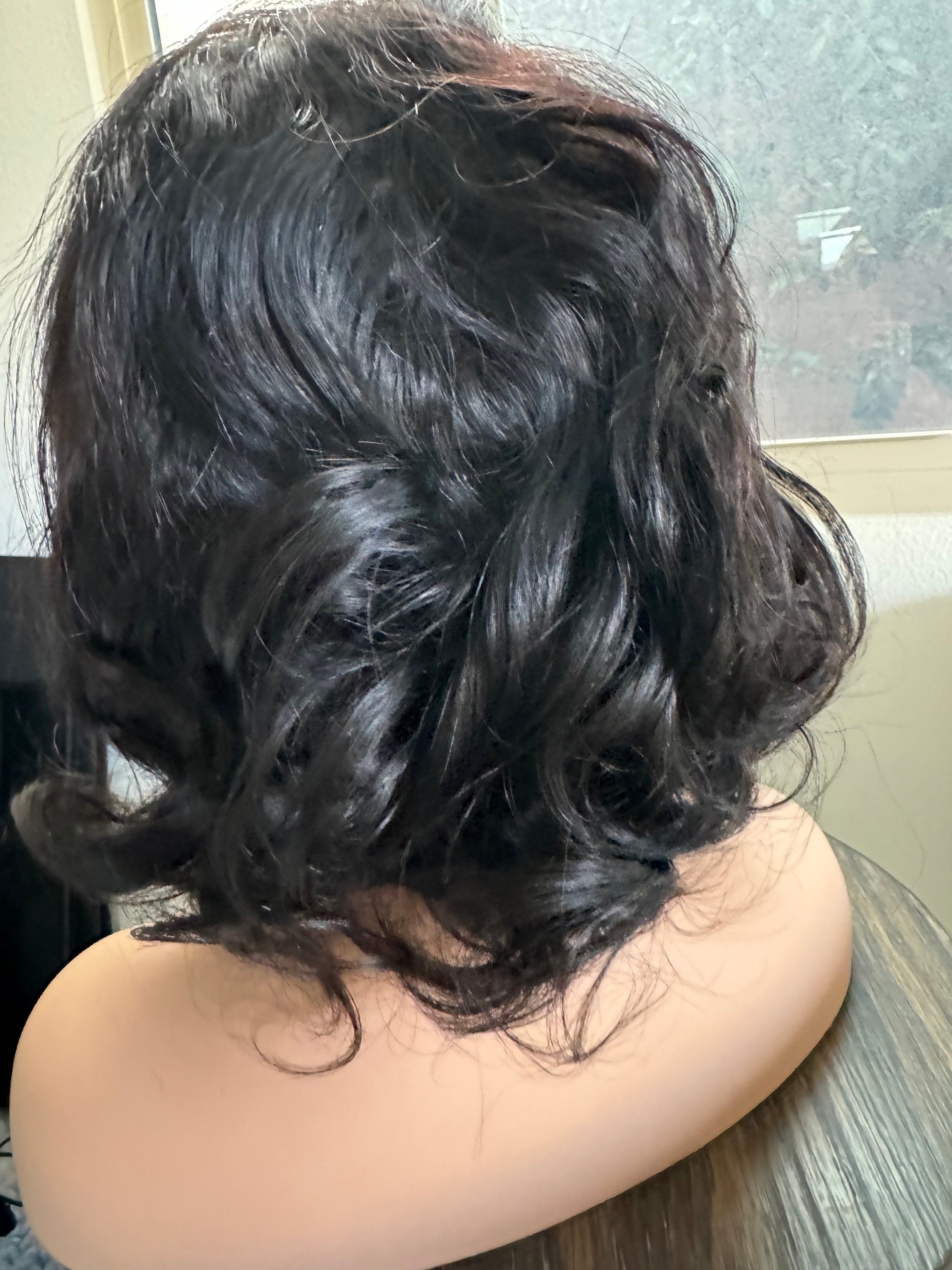 100% Human Hair Wavy Bob Wig Lace Front Glueless Lightweight Heat Resistant 10 inch Body Wave Bob Wig Human Hair Wavy human Hair with  main image 4