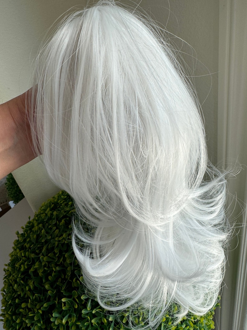 Tillstyle white claw clip ponytail clip in pony real hair like synthetic fibre Premium clip in pony tail hair extensions