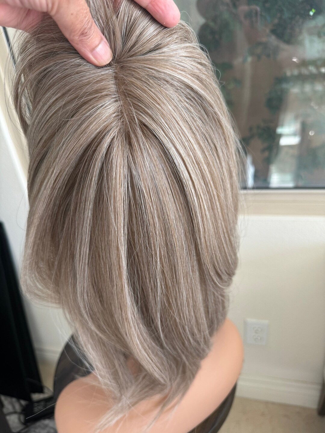 Till Style Grey Hair Toppers for Women Ash Brown Mix/bangs - Etsy