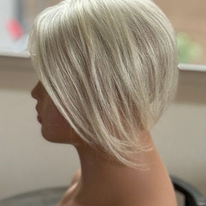 Nakładka Tillstyle White Remy Human Hair/poszerzająca część/lekka