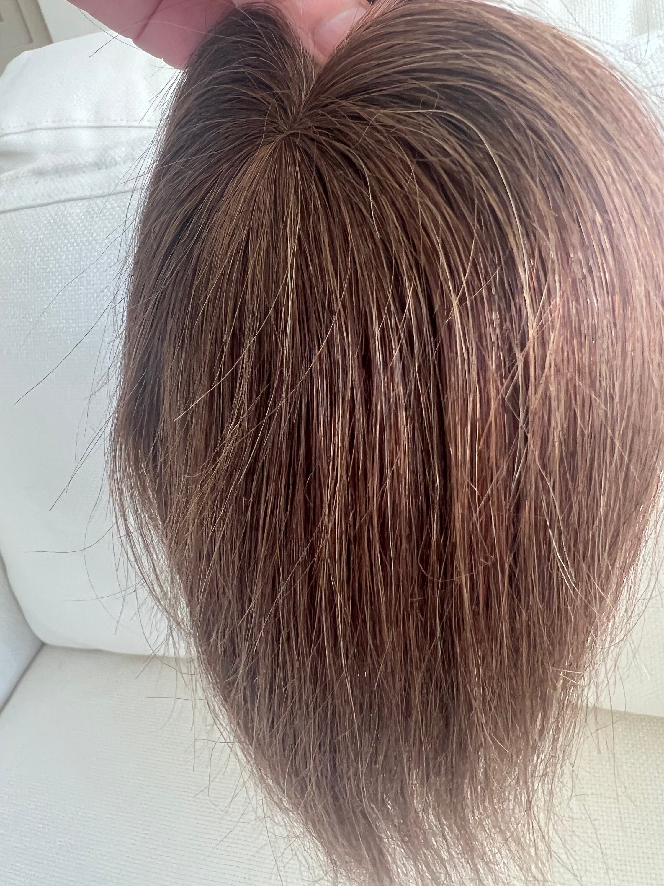 Medium Brown Human Hair Topper, Clip-in Crown Volumizer - Etsy