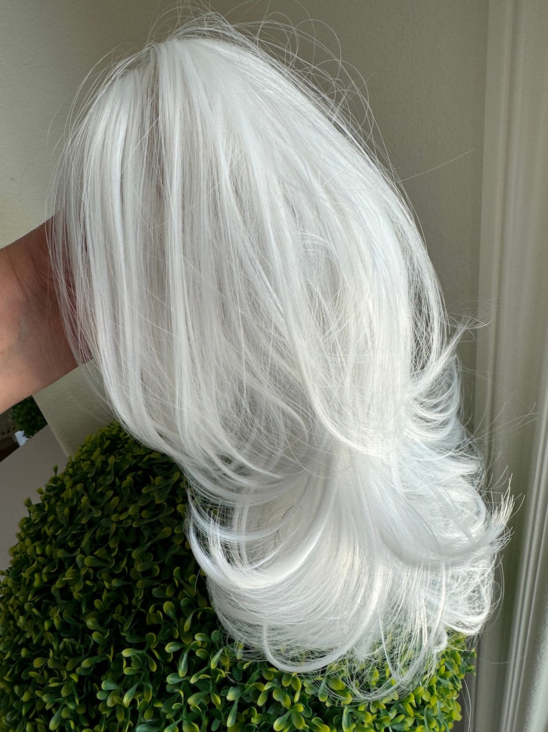 Tillstyle white claw clip ponytail clip in pony real hair like synthetic fibre Premium clip in pony tail hair extensions