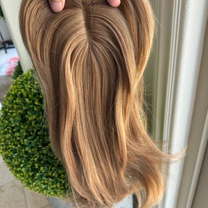 ティルスタイルのオンブルブラウンのハイライトヘアトッパー（女性用）/バタフライバング