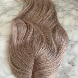 Tillstyle ブラウン グレー 100%人毛 トッパー 女性用 薄毛用 クラウン