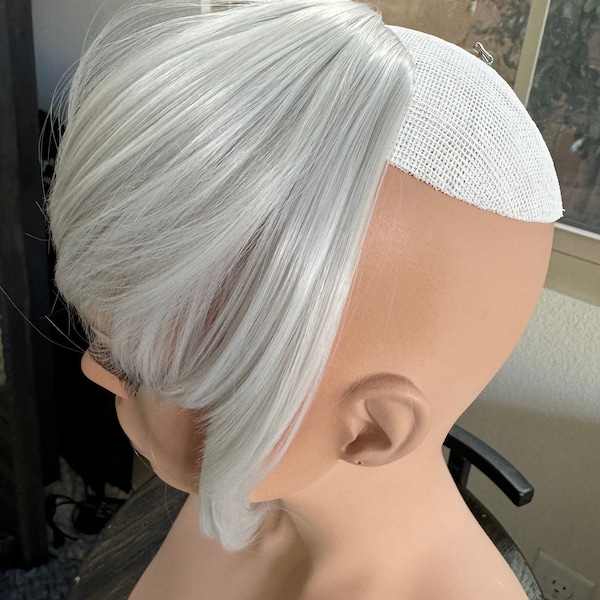 Tillstyle silver white large clip in bangs thick bangs covering thinning hair natural looking bangs