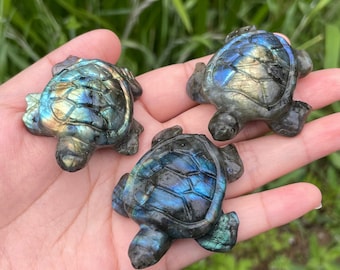 Natural Labradorite Turtle,Quartz Crystal Turtle,Hand Carved,Home Decoration,Gifts,Reiki Healing,Crystal Heal