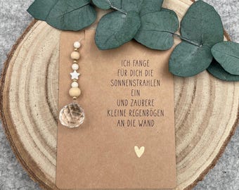 Sonnenfänger „Stern“, Anhänger, Fensterdeko, Kleine Geschenke, Geburt, Geburtstag, Taufe, Konfirmation, Kommunion, Aufmunterung