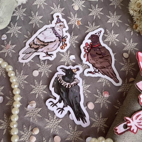 Pigeon Party – Vinyl Sticker Set