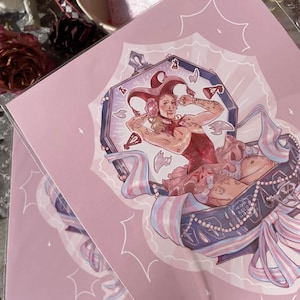 Trans Jester – A5 Art Print – Queer Original Character